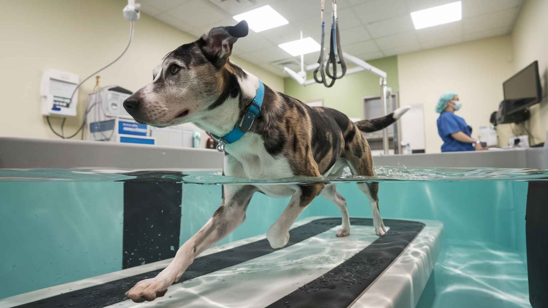 perro en hidroterapia